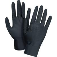 SHJ689 Heavyweight Tactile Grip Examination Gloves, Small, Nitrile, 8-mil, Powder-Free, Black