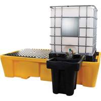 SHK129 Double palette de d&eacute;versements IBC, Capacit&eacute; de d&eacute;versement 317 gal. US, 89" x 57" x 23"