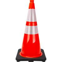 SHL474 Premium Traffic Cone, 28", Orange, 4" & 6" Reflective Collar(s)