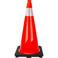 SHL476 Premium Traffic Cone, 28", Orange, 4" Reflective Collar(s)