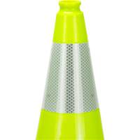 SHL479 Premium Traffic Cone, 18", Lime Green, 6" Reflective Collar(s)