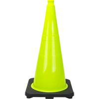 SHL482 Premium Traffic Cone, 28", Lime Green