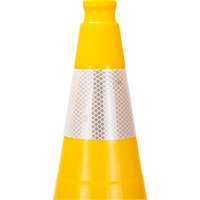 SHL484 Premium Traffic Cone, 28", Yellow, 4" Reflective Collar(s)
