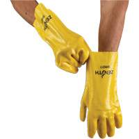 SHN211 Gants &agrave; fini rugueux et r&eacute;sistants aux produits chimiques, Taille 9, 12" lo, PVC, Doublure en Interlock, 47-mil