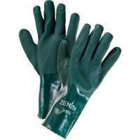 SHN214 Gants verts &agrave; double enduit, 12" lo, PVC, Doublure en Jersey de coton, 70 mils