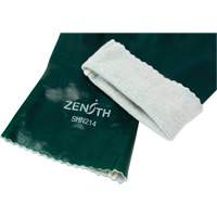 SHN214 Gants verts &agrave; double enduit, 12" lo, PVC, Doublure en Jersey de coton, 70 mils