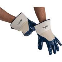 SHN710 Heavyweight Safety Cuff Gloves, 11/2X-Large, Nitrile Coating, Cotton Shell