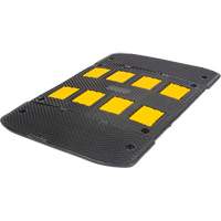 SHP474 Speed Hump with End Caps, Rubber, 3' L x 40" W x 2" H