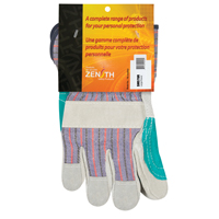 Double-Palm Fitters Gloves, Large, Split Cowhide Palm, Cotton Inner Lining SM578R | Zenith Safety Products