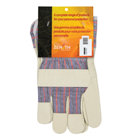 Abrasion-Resistant Comfort Fitters Glove, Large, Grain Pigskin Palm, Cotton Inner Lining SM580R | Zenith Safety Products
