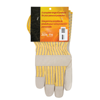 Standard-Duty Dry-Palm Fitters Gloves, Large, Grain Cowhide Palm, Cotton Inner Lining SM583R | Zenith Safety Products