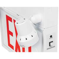 XI789 Enseigne de sortie avec &eacute;clairage de s&eacute;curit&eacute;, DEL, &agrave; piles/&agrave; raccordement fixe, 12-1/10" lo x 11" la, Anglais