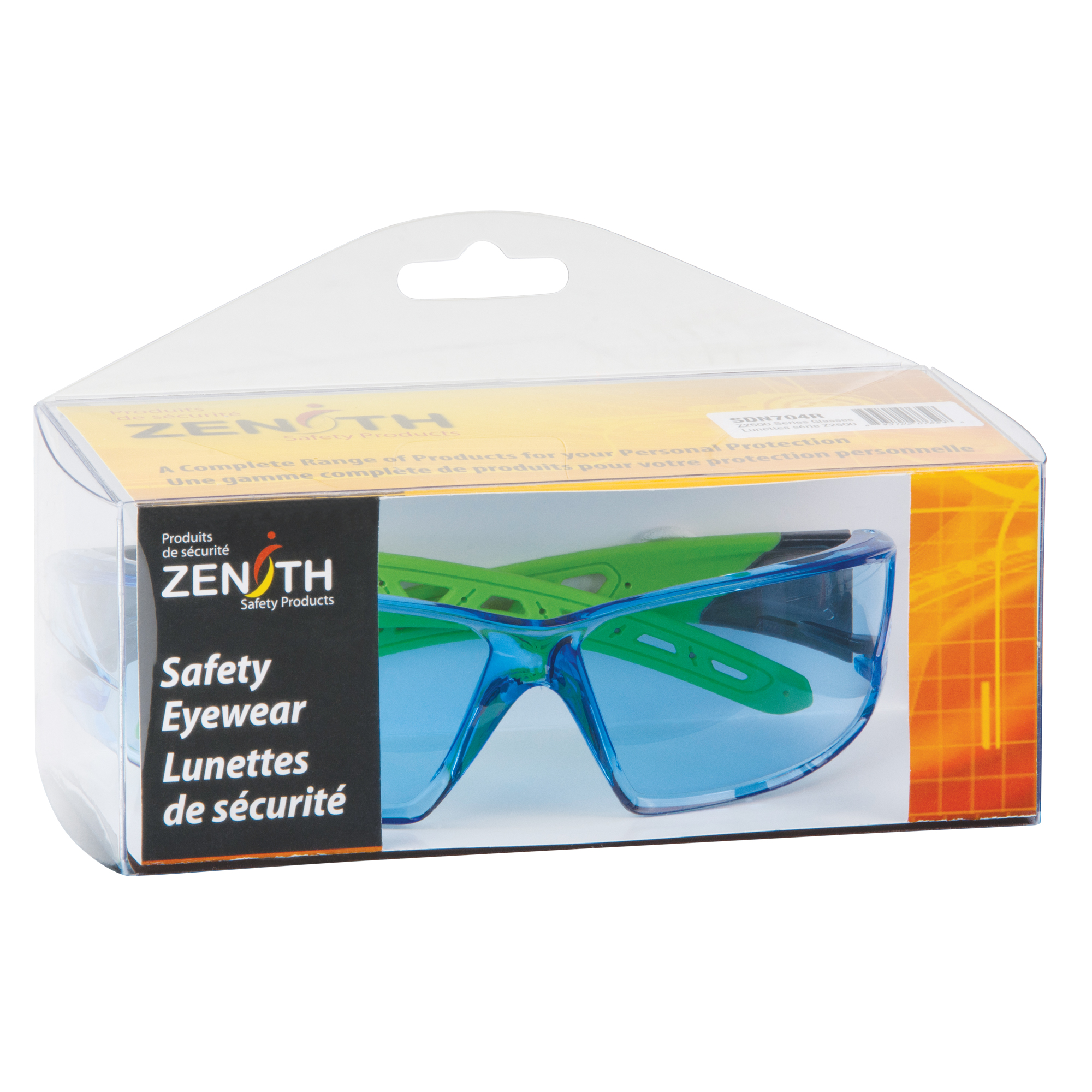 Zenith Safety Products Z2500 Series Safety Glasses, Blue Lens, Anti