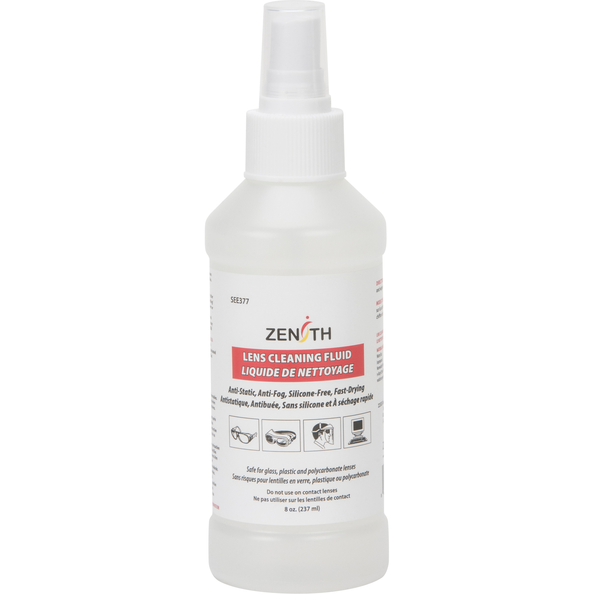 Zenith Safety Products AntiFog Lens Cleaner, 237 ml Zenith Safety