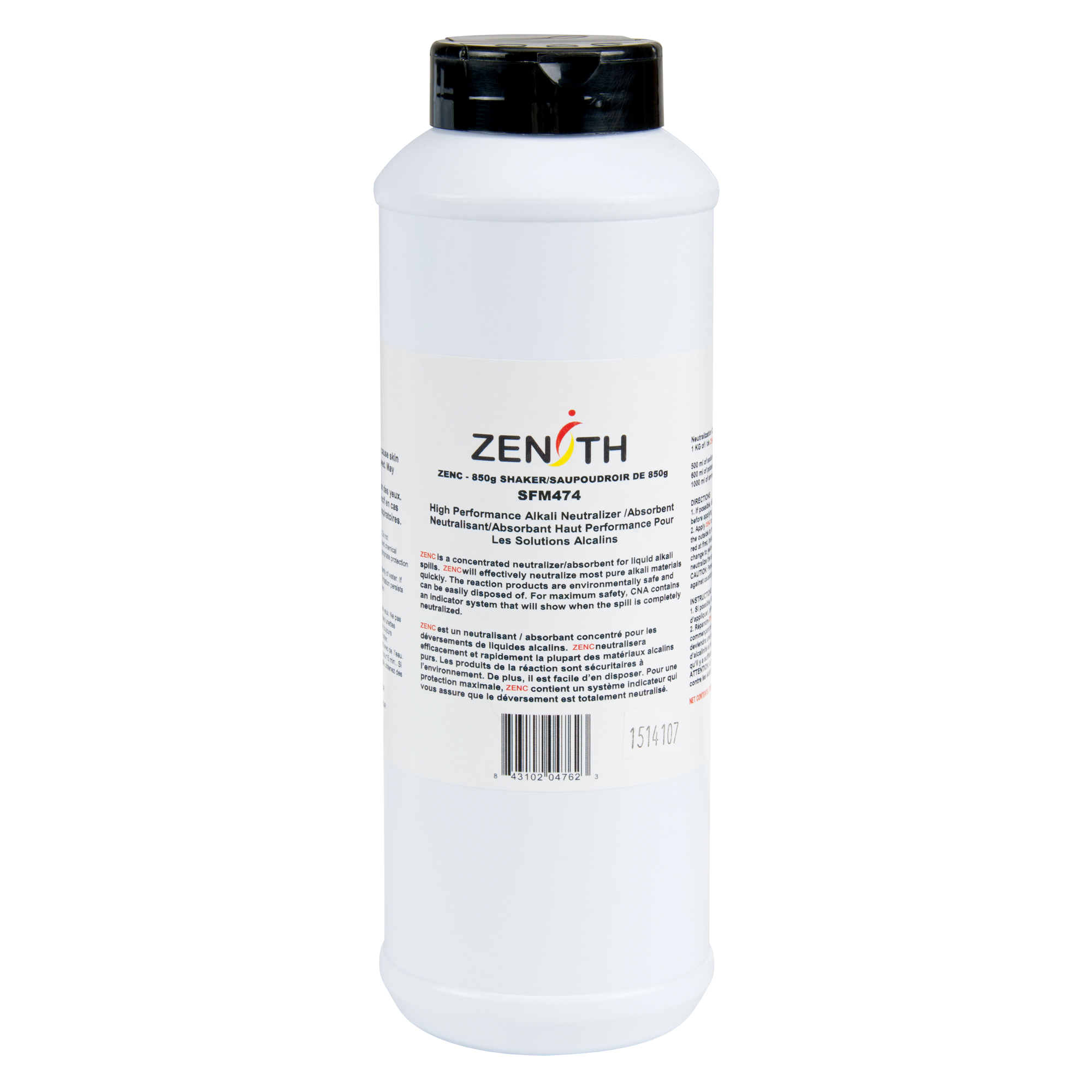 Zenith Safety Products Base Sorbent Neutraliser, Dry, 0.85 kg, Caustic