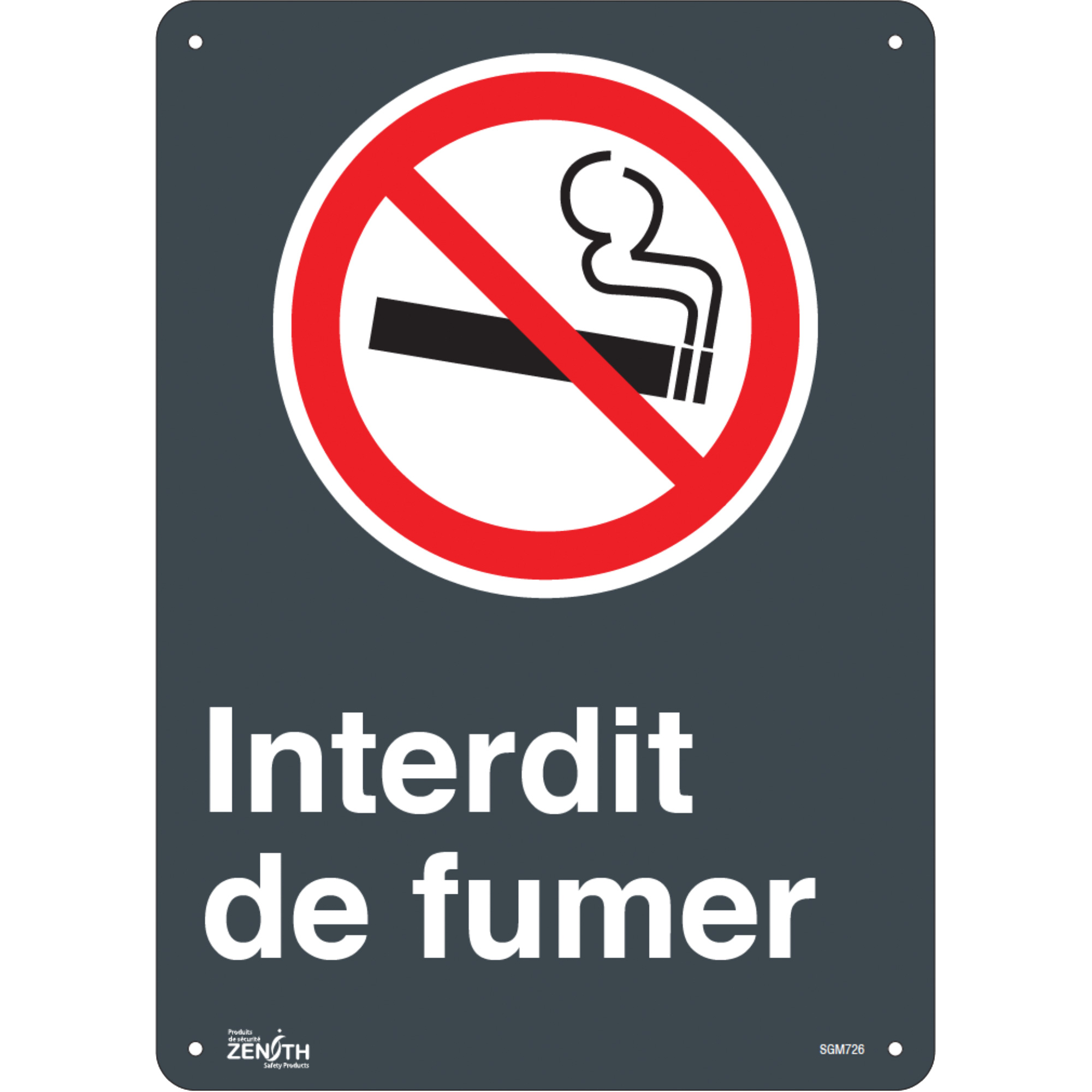 Produits De Securite Zenith Enseigne Interdit De Fumer 14 X 10 Aluminium Francais Avec Pictogramme Zenith Safety Products Produits De Securite Zenith Enseigne Interdit De Fumer 14 X 10 Aluminium Francais Avec Pictogramme Zenith Safety Products