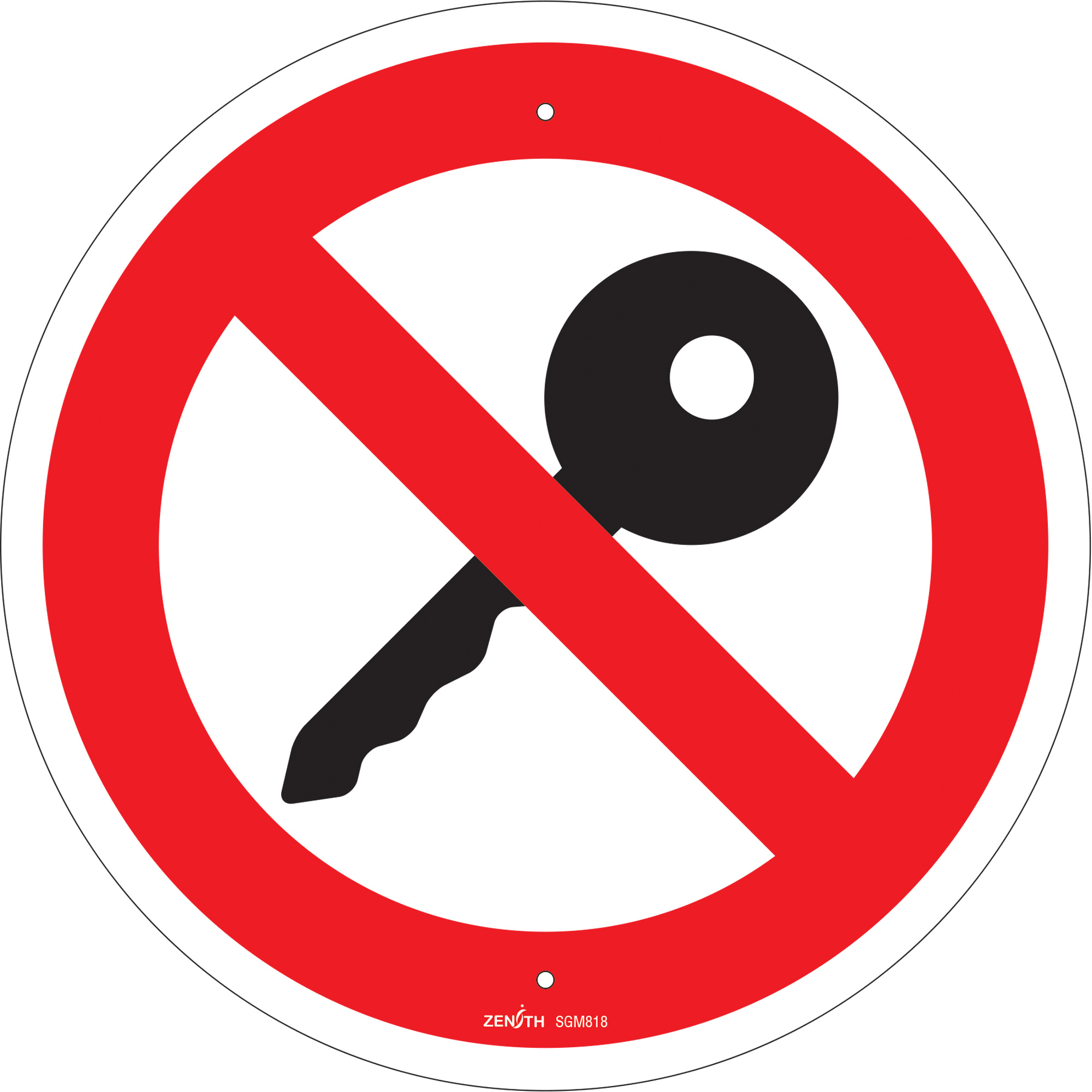Zenith Safety Products Turn Off Engine CSA Safety Sign, 12" x 12