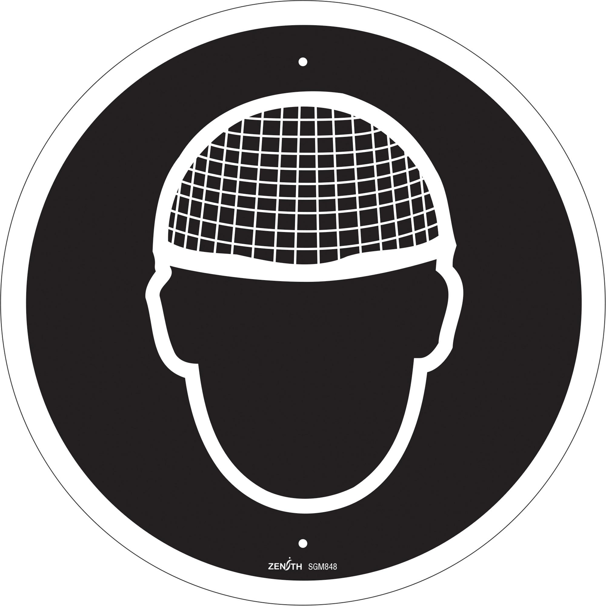 Zenith Safety Products Hair Net Required CSA Safety Sign, 12" x 12