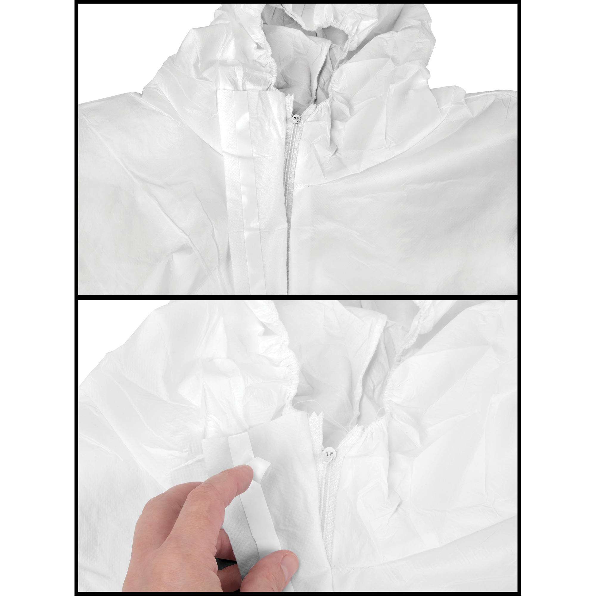 Zenith Safety Products Premium Hooded Coveralls, Large, White