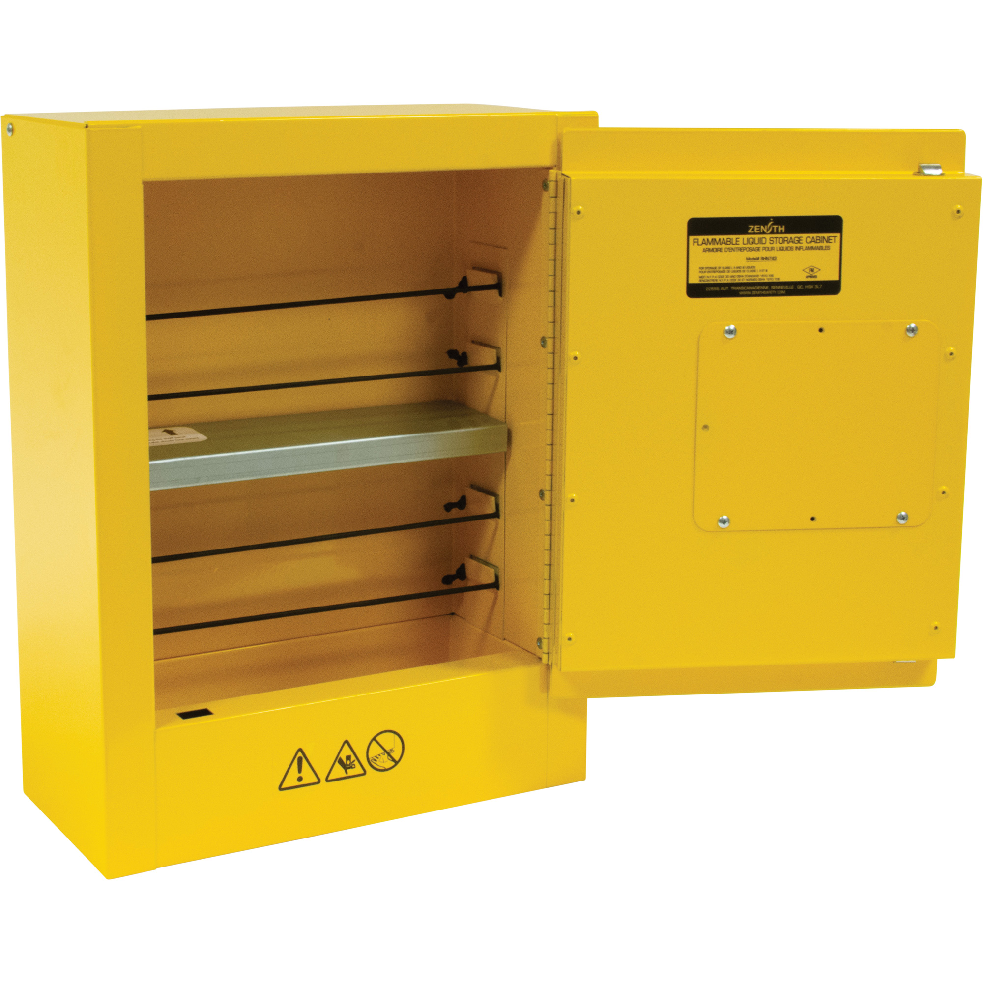 Zenith Safety Products Mini Flammable Safety Cabinet, 2 Gal., 1 Door ...