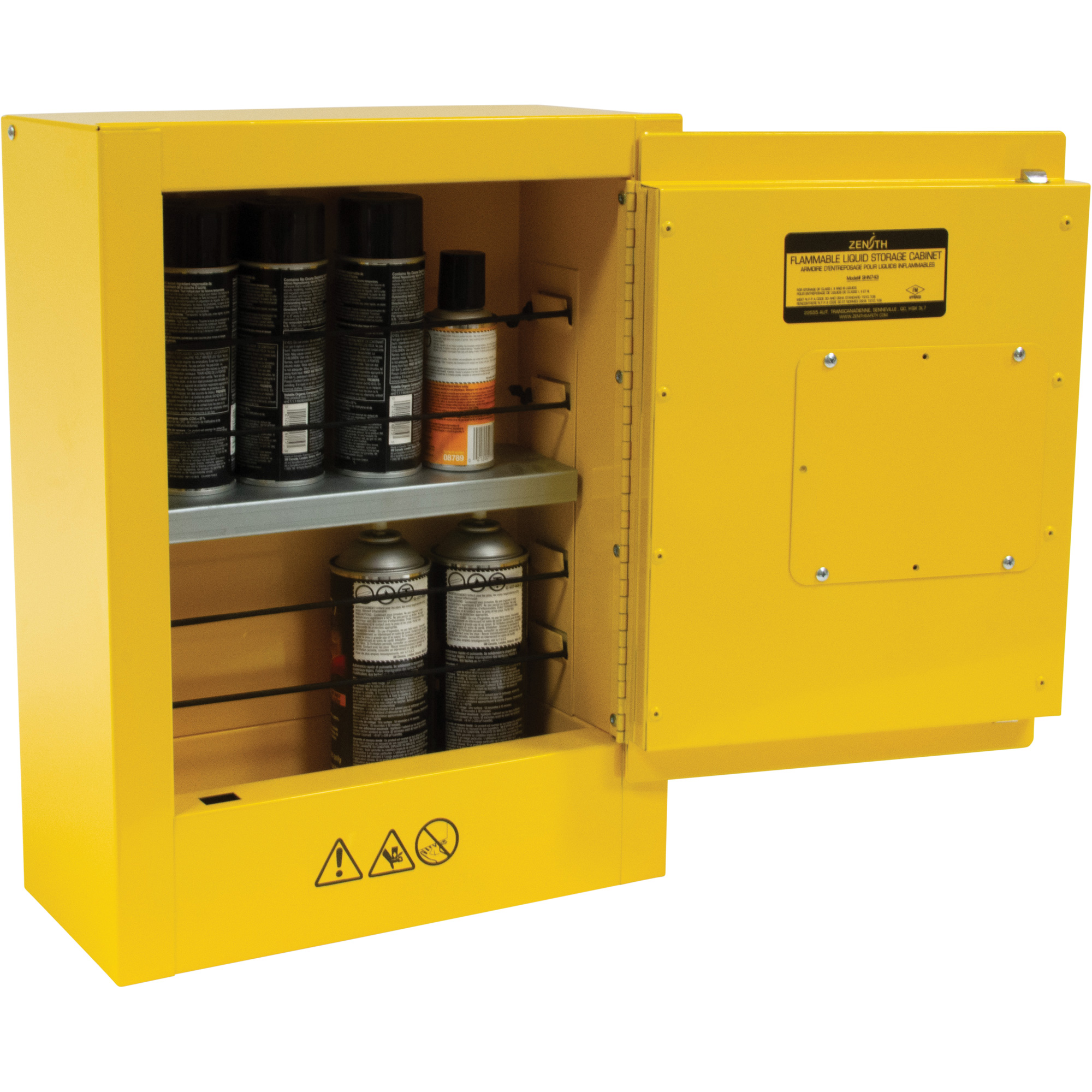 Zenith Safety Products Mini Flammable Safety Cabinet, 2 Gal., 1 Door ...